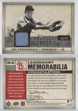 2008 SP Legendary Cuts Memorabilia Grey /15 Red Schoendienst #LM-SC HOF