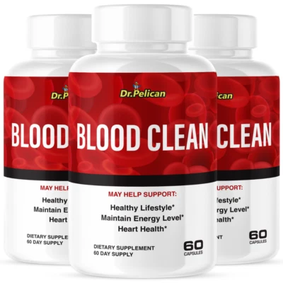 Blood Clean- Soporte de sangre- 3 botellas- 180 cápsulas Foto 1 de 4