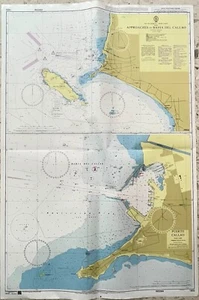 Admiralty 1853 APPROACHES TO BAHIA DEL CALLAO Genius Marine Paper Wall Map Chart - Picture 1 of 12