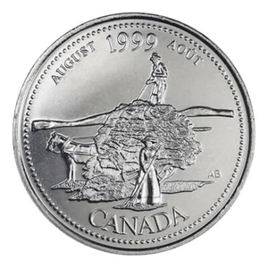 Canada 1999 August 25 cents UNC Millenium Series Canadian Quarter - Picture 1 of 2