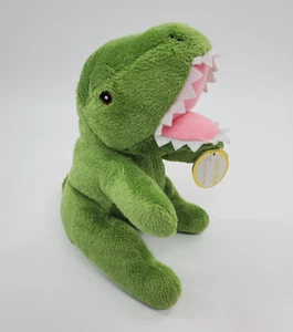 Curto Toys Green Dinosaur Soft w Sewn Face Plush Stuffed 7" Stuffed Toy B96 - Picture 1 of 4