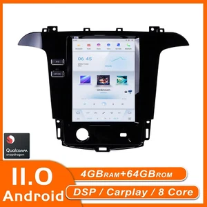 For Ford S-max Galaxy 2007-2015 Car Radio Tesla Screen 2din Stereo Receiver 64gb - Picture 1 of 10