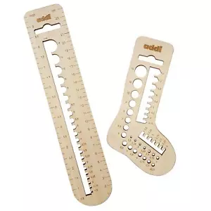 addiColibro Holz Stricknadel Messgeräte Lineal 2er Pack addi Colibro - Bild 1 von 3
