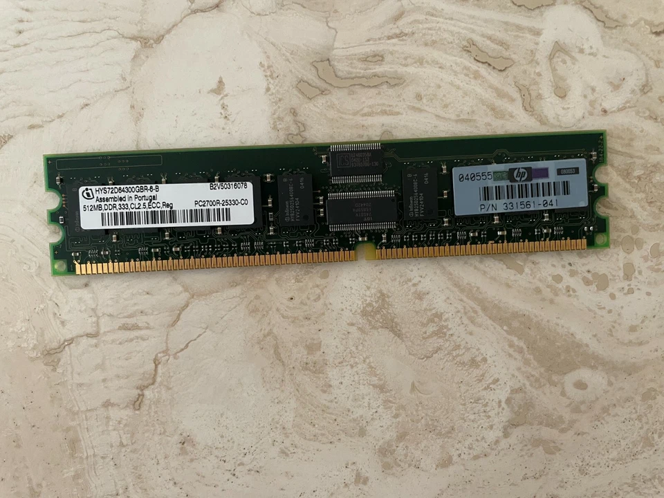 HP 512MB DDR1 PC2700R 333MHz  HP 331561-041 - Image 1 of 1