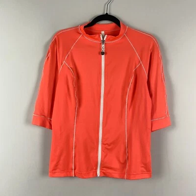 Seafolly Australia Cremallera Completa Media Manga Chaleco Protector contra Erupciones XL US 12 Naranja Foto 1 de 4