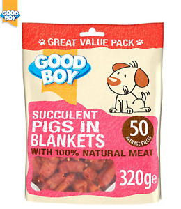 GOOD BOY SUCCULENT PIGS IN BLANKETS VALUE PACK DOG TREAT TASTY NATURAL MEAT 320G