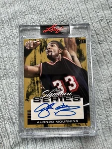2023 LEAF SIGNATURE SERIES Alonzo Mourning 1/1 ONE OF ONE AUTO Gold - Picture 1 of 2