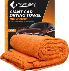 Giant Car Drying Towel Extra Large Microfibre Edgeless 100x60cm Drying Towel XXL - Picture 1 of 6