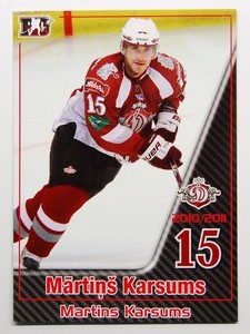 2010-11 KHL Dinamo Riga BASE Pick a Player Card