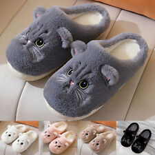 Couple  Fall And Winter Cotton Slippers Cat Cartoon Cute Plush Slippers Home
