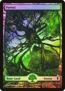 MTG FOIL Forest 249 Full Art - Zendikar #249 - Picture 1 of 1