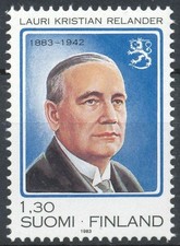 Finland 1983 MNH - 100 Years from the Birth of President Lauri Kristian Relander