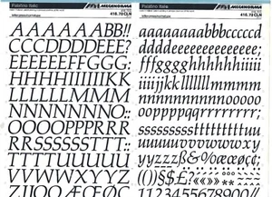Letras de transferencia seca MECANORMA 416,72 CLN #674 PALATINO ITÁLICO 20 mm - Imagen 1 de 2