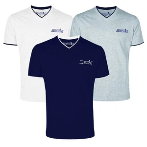 Mens Slim Fit V-Neck T-Shirt Cotton Fabric Short Sleeve Comfortable Sizes S-XXL - Picture 1 of 36