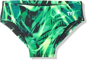 TYR Jungen Durafast Lite Racer Slip Badeanzug, Electro Green, 24, Neu mit Etikett - Bild 1 von 6