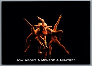 Postcard Theatre 1997 Pennsylvania Ballet Menage A Quatre Merriam Theatre - Bild 1 von 2