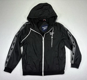 Reebok Windbreaker Rain Jacket Women's Medium Black - Picture 1 of 11