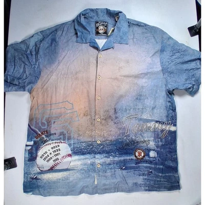 Tommy Bahama San Francisco Giants Silk Shirt Men's XL - Image 1 of 4