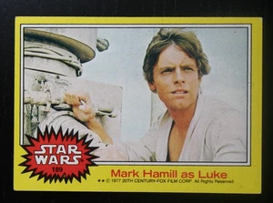 'Mark Hamill as Luke' - 20th Century Fox #189 Star Wars 1977 Yellow - Picture 1 of 2