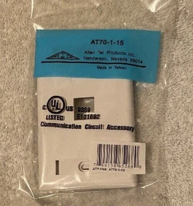 Allen Tel Products AT 70-1-15 Wallplate Single-Gang 1-Port White NEW. - Bild 1 von 2