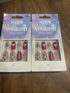 Kiss Voguish Fantasy 28 Medium Nails - 94067 Holiday - Bild 1 von 4