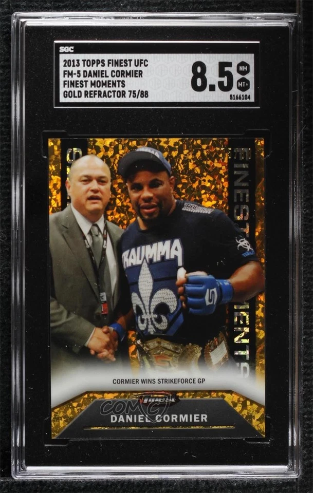 2013 Topps Finest UFC Moments Gold Refractor /88 Daniel Cormier #FM-5 SGC 8.5 - Image 1 of 2