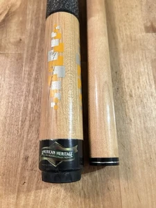 Vintage American Heritage 58" 2 Stück Pool Stick Pool Queue Natur Silber Gelb Design - Bild 1 von 24