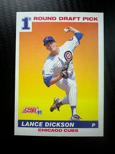 Tarjeta de novato 1991 Score - Lance Dickson #385 (RC) - - Imagen 1 de 2