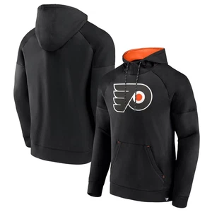 Men's Fanatics  Black Philadelphia Flyers Iconic Defender Raglan Pullover Hoodie - Picture 1 of 3