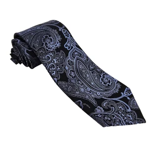 IZOD Krawatte Herren blau schwarz Paisley Seide Krawatte formell Hochzeit Business klassisch - Bild 1 von 11