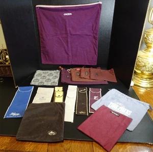 Vintage Silvercloth Silver Anti Tarnish Cloth Bags 18 Waterford Pacific Oneida - Picture 1 of 13