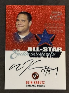2003 Topps Pristine Olin Kreutz Auto All Star Endorsements GameWorn Jersey Bears - Picture 1 of 2