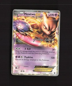 Tarjeta Pokémon ultra rara Mewtwo EX 54/99 2012 Campeonato Mundial DMG - Imagen 1 de 10
