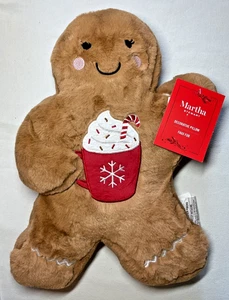 Martha Stewart Lebkuchen JUNGE Plüsch 17 Zoll Kissen HOT COCOA Becher Neu mit Etikett 2025 - Bild 1 von 3