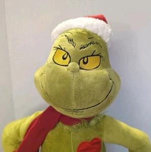 Gemmy 19 in Holiday Greeter Stuffed Grinch with Light-Up Heart - Green - Picture 1 of 14