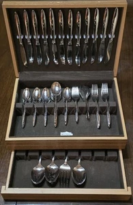 60 Piece Set Oneidacraft Deluxe Textura Pattern Stainless Teaspoon Fork Knife - Picture 1 of 17