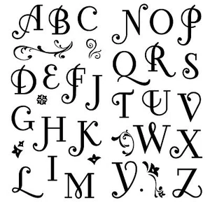 ALPHABET Clear Unmounted Rubber Stamps Set 34 STAMPS INKADINKADO 97731 New - Picture 1 of 1