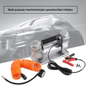 Doppelzylinder Luftkompressor 12V Mini Kompressor Luftpumpe 10BAR/150PS 40L/min - Bild 1 von 12
