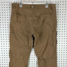 Kuhl Khaki Brown Outdoor Hiking Chino Pants Stretch Zip Pocket Men's 36x30