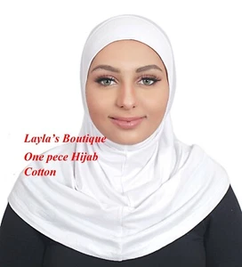 AL- Amira hijab-Mujeres Algodón Musulmán 1 Piezas Ameera Hijab 1 pieza de algodón - Imagen 1 de 25