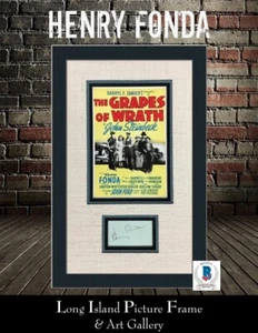 Henry Fonda The Grapes of Wrath Signed Cut Signature Custom Framed Beckett - Picture 1 of 9
