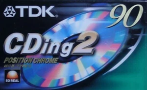 TDK CDing 2 90 POSITION CHROME SEALED BLANK TYPE II AUDIO CASSETTE TAPE - Picture 1 of 1