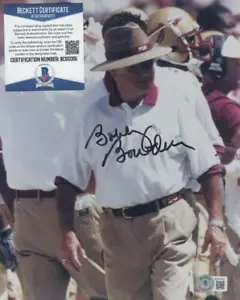BOBBY BOWDEN FLORIDA STATE SEMINOLES SIGNED 8X10 PHOTO BECKETT BC60391 - Picture 1 of 1