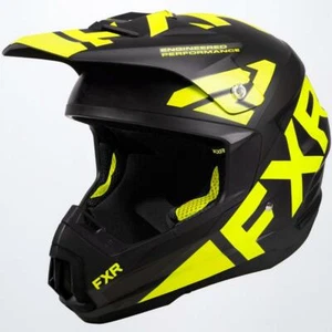 FXR TORQUE TEAM HELMET - BLACK / HI VIS - Size LARGE -  New - Picture 1 of 6