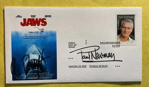 SIGNED RICHARD DREYFUSS FDC AUTOGRAPHED FIRST DAY COVER - JAWS Cover