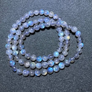 6.1mm Genuine Natural Labradorite Strong Color Light Beads Bracelet AAA C1271 - Bild 1 von 7