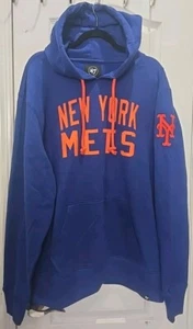 New York Mets '47 Brand Game Break Headline Pullover Hoodie Men's Size XXL 2XL - Picture 1 of 6