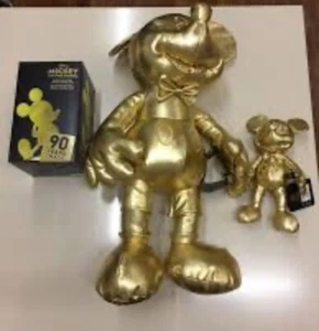 DISNEY MICKEY MOUSE 90th PELUCHE BIG SMALL SILHOUETTE GOLD SAMMLER NEU - Bild 1 von 1
