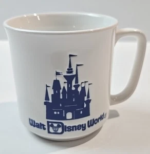 Vintage Disneyland Walt Disney weiß/blau Kaffeebecher Made in Japan gebraucht - Bild 1 von 8