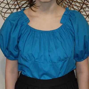 Vintage Handmade Peasant Style Top Blouse Square Barn Dance Ranch Wear - Picture 1 of 3